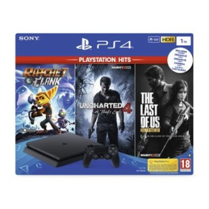 Sony Sony Playstation 4 Slim (PS4 Slim) 1TB + The Last of US + Ratchet & Clank + Uncharted 4