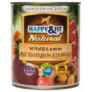 Happy&amp;Fit Happy&Fit Natural Wild&Lamm mit Kartoffeln&Distelöl 400g