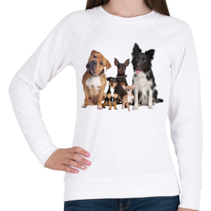 PRINTFASHION Kutyák - Női pulóver - Fehér