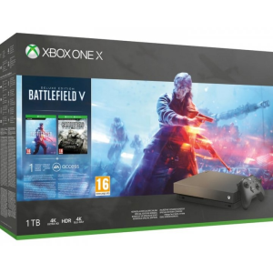 Microsoft Xbox One X 1TB + Battlefield V Gold Rush Special Edition