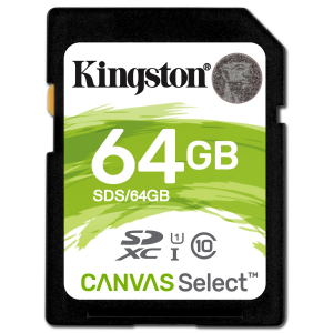 Kingston Canvas Select 64GB SDXC 10 MB/s SDS/64GB