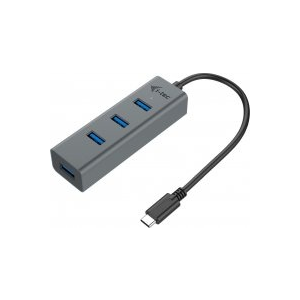 I-TEC USB-C Metal 4 portos HUB, 4x USB 3.0 C31HUBMETAL403