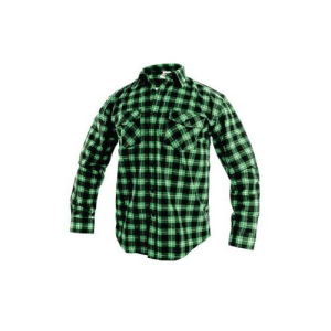 CXS hosszú ujjú férfi flanel ing, zöld/fekete, méret: 3XL