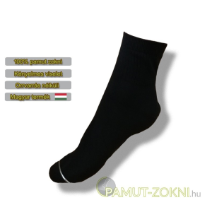  Bordás boka zokni - fekete 41-42