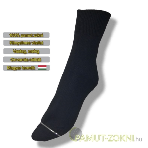  Brigona Komfort pamut zokni - fekete 37-38