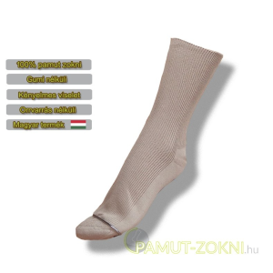  Medical, gumi nélküli zokni - Drapp 35-36