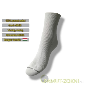 Brigona Komfort gumi nélküli zokni - fehér 35-36