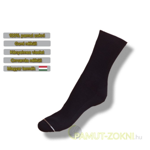  Medical, gumi nélküli zokni - fekete 37-38