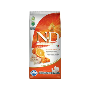 N&D N&D Dog Grain Free tőkehal&narancs sütőtökkel adult medium/maxi 12kg