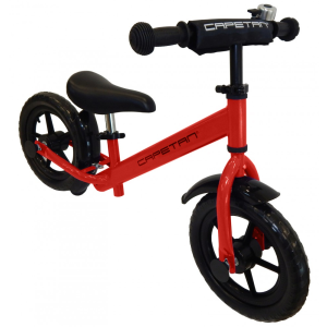  Capetan® Energy Plus Piros színű 12" kerekű futóbicikli sárhányóval és csengővel - pedál nélküli gye