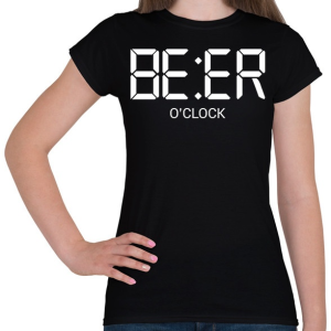PRINTFASHION beer oclock - Női póló - Fekete