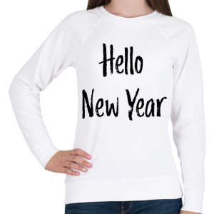 PRINTFASHION Hello New Year - Női pulóver - Fehér
