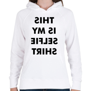 PRINTFASHION Selfie Tshirt - Női kapucnis pulóver - Fehér