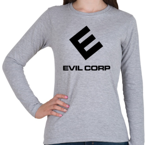 PRINTFASHION Evil Corp Black - Női hosszú ujjú póló - Sport szürke
