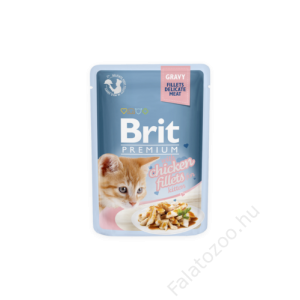 Brit Premium Cat tasakos Delicate Fillets in Gravy with Chicken for Kitten 85g