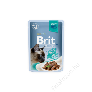 Brit Premium Cat tasakos Delicate Fillets in Gravy with Beef 85g