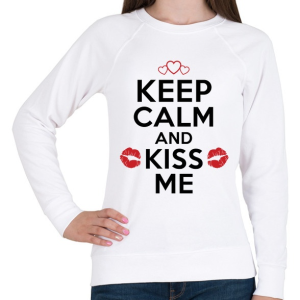 PRINTFASHION Nyugodj le és csókolj meg - Női pulóver - Fehér