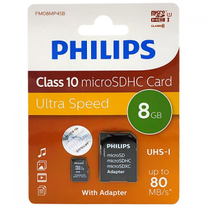  Philips microSDXC memóriakártya - Class 10 - 8GB
