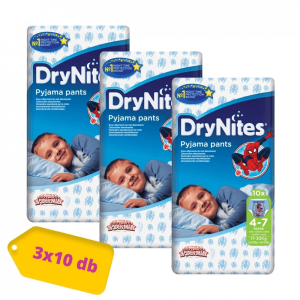 Huggies Drynites éjszakai pelenka 4-7 éves korú fiúnak (17-30 kg), 3x10 db
