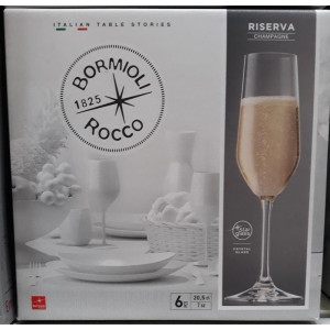 Bormioli Rocco Bormioli Riserva Champagne 20,5cl, pezsgős pohár 6db, 119870