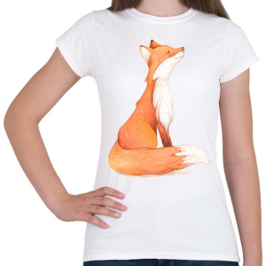 PRINTFASHION Red Fox - Női póló - Fehér