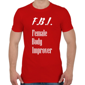 PRINTFASHION F.B.I. - női test fejlesztő - Férfi póló - Piros