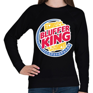PRINTFASHION Bluffer King - Női pulóver - Fekete