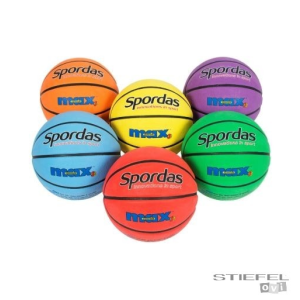 Megaform Spordas Max 5-ös méretű színes kosárlabda készlet (6 db-os)