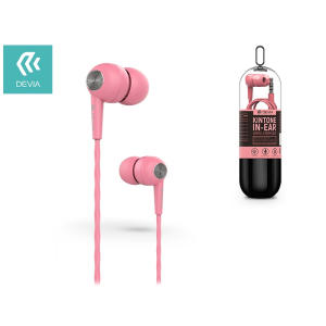 Devia Devia univerzális sztereó felvevős fülhallgató - 3,5 mm jack - Devia Kintone V2 In-Ear Wired Earphones - pink