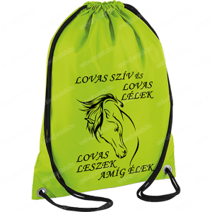 Egyedi, fényképes hátizsák (tornazsák) - Lime Green