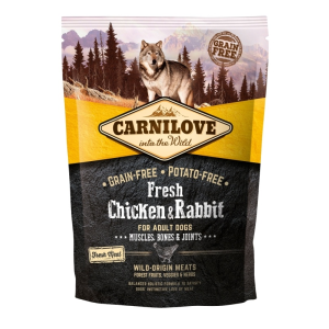 Carnilove Fresh Adult Dog csirke & nyúl - Muscles, Bones & Joints 1,5kg