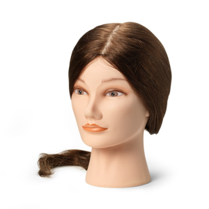  BRATT szemléltetőfej 100% Emberi hajból Barna (45-50 cm hajhossz) Ref.: 9861 (REF.: 9861)