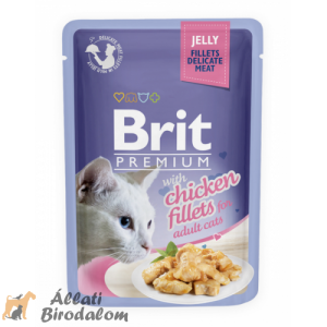 Brit Premium Cat Pouch with Chicken Fillets in Jelly for Adult Cats