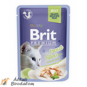 Brit Premium Cat Pouch with Trout Fillets in Jelly for Adult Cats