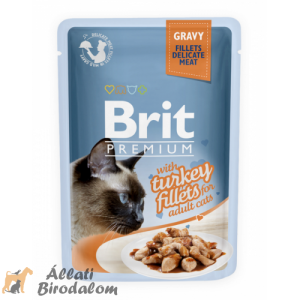 Brit Premium Cat Pouch with Turkey Fillets in Gravy for Adult Cats