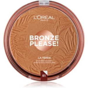 L´Oréal Paris L’Oréal Paris Wake Up & Glow La Terra Bronze Please! bronzosító és kontúrozó púder árnyalat 01 Portofino Leger 18 g