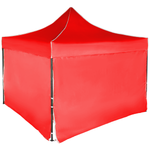 Expodom Gyorsan összecsukható sátor 3x3 m – acél, Piros, 4 oldalfal
