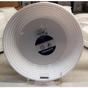 LUMINARC Harena fehér mély tányér, 23cm, üveg, 1db