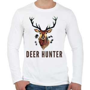 PRINTFASHION deer hunter - Férfi hosszú ujjú póló - Fehér