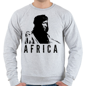 PRINTFASHION Afrika - Férfi pulóver - Sport szürke