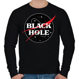 PRINTFASHION Fekete lyuk NASA paródia - Férfi pulóver - Fekete