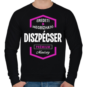 PRINTFASHION Diszpécser prémium minőség - Férfi pulóver - Fekete