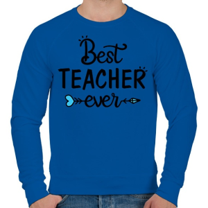 PRINTFASHION A legjobb tanár - Férfi pulóver - Királykék