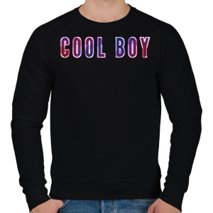 PRINTFASHION cool boy - Férfi pulóver - Fekete