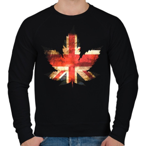 PRINTFASHION brit ganja - Férfi pulóver - Fekete