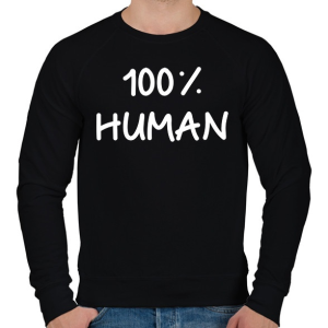PRINTFASHION 100% ember - Férfi pulóver - Fekete