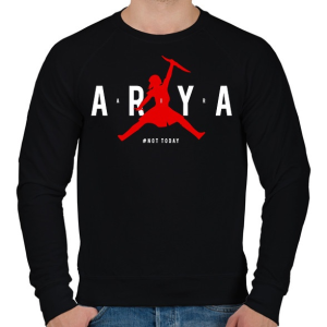 PRINTFASHION Arya Air (Red) - Férfi pulóver - Fekete