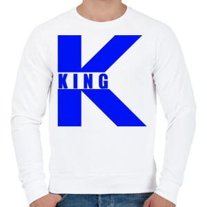 PRINTFASHION KING - Férfi pulóver - Fehér