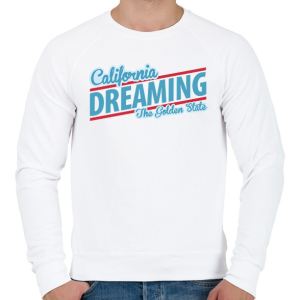 PRINTFASHION California Dreaming - The Golden State - Férfi pulóver - Fehér