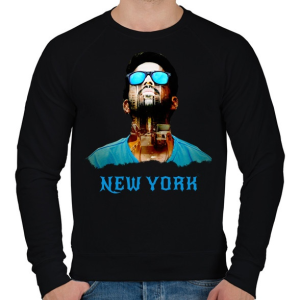PRINTFASHION NEW YORK2 - Férfi pulóver - Fekete